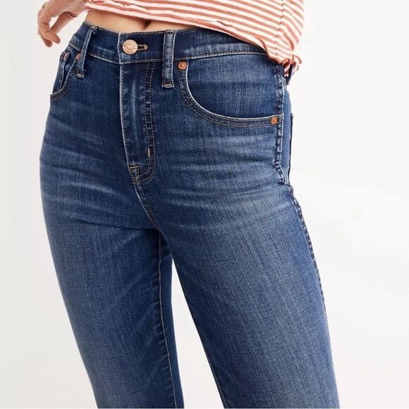 Madewell 10” High Rise Dark Blue Skinny Jeans - Picture 4 of 12